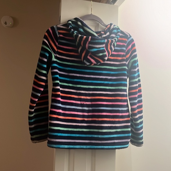 Striped Hooded Zip-up Fleece - Picture 5 of 5